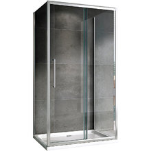 Душевой уголок Abber Schwarzer Diamant, 170 х 90 см, стекло прозрачное, профиль хром, AG30170H-S90-S90