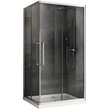 Душевой уголок Abber Schwarzer Diamant, 120 х 90 см, стекло прозрачное, профиль хром, AG02129H