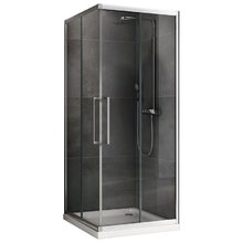 Душевой уголок Abber Schwarzer Diamant, 80 х 80 см, стекло прозрачное, профиль хром, AG02080H