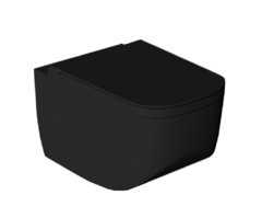 Подвесной безободковый унитаз Hatria Next 35.5 x 55.5 см, A0Y1F102, черный матовый