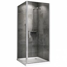 Душевой уголок Abber Sonnenstrand, 80 х 90 см, стекло прозрачное, профиль хром, AG04080-S90