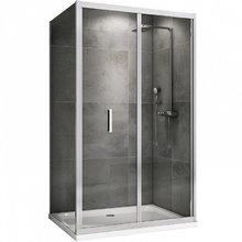 Душевой уголок Abber Sonnenstrand, 120 х 85 см, стекло прозрачное, профиль хром, AG07120-S85