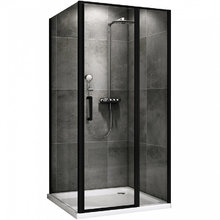 Душевой уголок Abber Sonnenstrand, 120 х 85 см, стекло прозрачное, профиль черный, AG04120BS-S85B