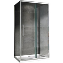 Душевой уголок Abber Schwarzer Diamant, 150 х 85 см, стекло прозрачное, профиль хром, AG30150H-S85-S85