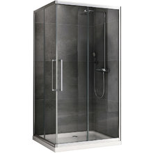 Душевой уголок Abber Schwarzer Diamant, 120 х 80 см, стекло прозрачное, профиль хром, AG02128H