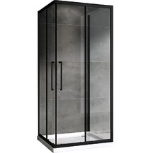 Душевой уголок Abber Schwarzer Diamant, 90 х 90 х 195 см, стекло прозрачное, профиль черный, AG02090BH-S90B