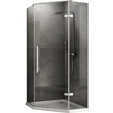 Душевой уголок Abber Ewiges Wasser AG05080, 80 х 80 х 195 см, стекло прозрачное, профиль хром