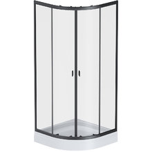 Душевой уголок Am.Pm X-Joy Twin Slide, 80 x 80 х 180 см, профиль черный матовый, стекло прозрачное, без поддона, W88G-205-080BT64