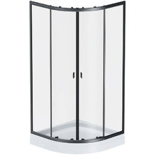 Душевой уголок Am.Pm X-Joy Twin Slide, 90 x 90 x 195 см, профиль черный матовый, стекло прозрачное, без поддона, W88E-205-090BT64