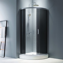 Душевой уголок Am.Pm Like Solo Slide 90 x 90 см, профиль матовый хром, стекло тонированное, W83G-315-090CG64