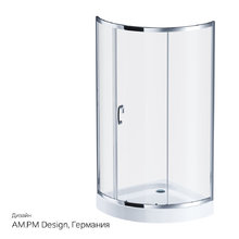 Душевой уголок Am.Pm Like Solo Slide 90 x 90 см, профиль глянцевый хром, стекло прозрачно, W83G-315-090CT
