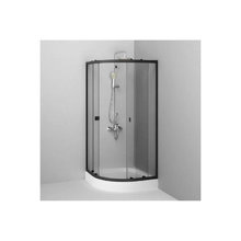 Душевой уголок Am.Pm X-Joy Twin Slide с поддоном, 80 x 80 см, стекло прозрачное, профиль черный матовый, W88E-205-080BT64