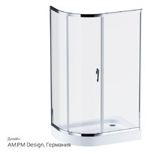 Душевой уголок Am.Pm Like Solo Slide 120 x 80 см, профиль глянцевый хром, стекло прозрачное, W83G-302U120CT