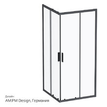 Душевой уголок Gem S Square, 90 x 90 см, высота 200 см, стекло прозрачное, профиль черный матовый, W93G-403-090BT