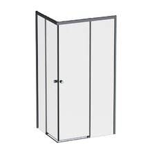 Душевой уголок Am.Pm X-Joy Square Slide 120 х 80 см, профиль черный матовый, стекло прозрачное, W94G-403-12080-BТ