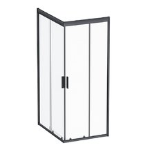 Душевой уголок Am.Pm Gem 100 х 80 см, профиль черный матовый, стекло прозрачное, W90G-404-100280-BT
