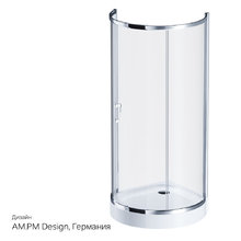 Душевой уголок Am.Pm Like Round 95 x 95 см, профиль глянцевый хром, стекло прозрачное, W83G-333-095CT