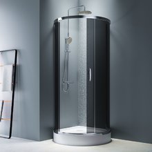 Душевой уголок Am.Pm Like Solo Slide W83UG-333-095CG, 90 x 90 см, профиль хром глянцевый, стекло тонированное