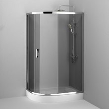 Душевой уголок Am.Pm Like Solo Slide W83UG-302U120CG, 120 x 80 см, профиль хром глянцевый, стекло тонированое