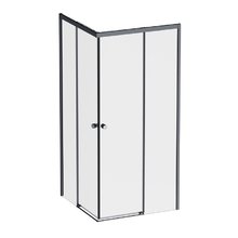 Душевой уголок Am.Pm X-Joy Square Slide 90 х 90 см, профиль черный матовый, стекло прозрачное, W94G-403-9090-BТ