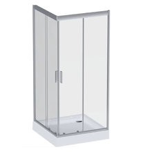 Душевой уголок Am.Pm Gem Square Slide, 90 x 90 см, профиль хром матовый, стекло прозрачное, без поддона, W90UG-403-090MT