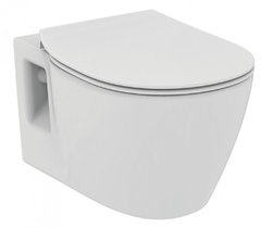 Подвесной безободковый унитаз Ideal Standard Connect E822301 Rimless белый, сиденье микролифт