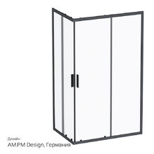 Душевой уголок Gem S Twin Slide, 120 x 80 см, высота 200 см, стекло прозрачное, профиль черный матовый, W93G-404-120280-BT