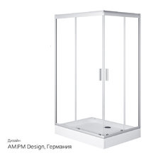 Душевой уголок Am.Pm Gem Twin Slide, 120 х 90 см, профиль матовый хром, стекло прозрачное, W90G-404-120290-MT