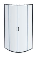 Душевой уголок Aquatek 80 x 80 см, стекло прозрачное, профиль черный, AQ ARI RO 08020BL