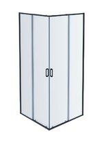 Душевой уголок Aquatek 80 x 80 см, стекло прозрачное, профиль черный, AQ ARI KV 08020BL