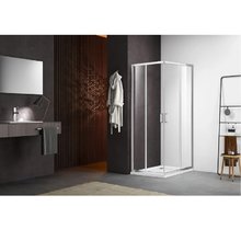 Душевой уголок Aquatek 100 x 100 см, квадратный, стекло прозрачное, профиль хром, AQ ARI KV 10020CH