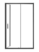 Душевой уголок Azario Milton 120 x 80 см, стекло прозрачное, профиль черный, открывание правое, AZ-ND1131-R 1200 BLACK