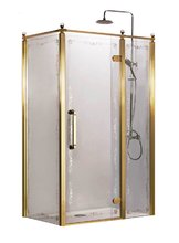 Душевой уголок Azario Ontario 120 x 90 см, стекло прозрачное, профиль золото, открывание правое/открывание левое