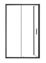 Душевой уголок Azario Milton 120 x 80 см, стекло прозрачное, профиль черный, открывание левое, AZ-ND1131-L 1200 BLACK