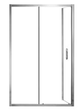 Душевой уголок Azario Milton 120 x 80 см, стекло прозрачное, профиль серебро, открывание левое, AZ-ND1131 L 1200