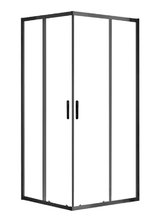 Душевой уголок Azario Milton 100 x 100 см, стекло прозрачное, профиль черный, AZ-ND1142 1000 Black