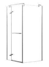Душевой уголок Azario Montreal 90 x 90 см, с полкой, стекло прозрачное, профиль хром, левый, AZ-NWG1231-L