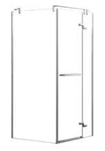 Душевой уголок Azario Montreal 90 x 90 см, с полкой, стекло прозрачное, профиль хром, правый, AZ-NWG1231-R