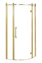 Душевой уголок Azario Ontario 90 x 90 см, стекло прозрачное, профиль золото, открывание правое, AZNBB2231R