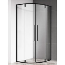 Душевой уголок Aquame, 80 х 80 см, стекло прозрачное, профиль черный матовый, AQM7101-2-8