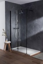 Душевое ограждение Jacob Delafon Serenity, профиль черный, стекло прозрачное, E14W120-BLV