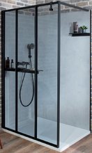 Душевое ограждение Jacob Delafon Nouvelle Vague, 814 мм, профиль черный, стекло прозрачное
