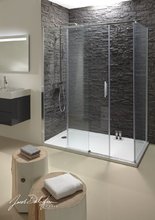 Душевой уголок Jacob Delafon Contra, 140 х 90 см, с раздвижной дверью, профиль хром, стекло прозрачное, E22C140-GA/E22FC90-GA