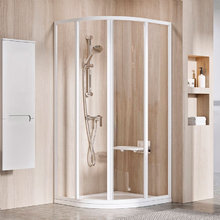 Душевой уголок Ravak Supernova SKKP4-90, профиль белый, витраж транспарент, 3117O102Z1