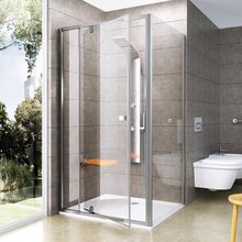Душевой уголок Ravak Pivot PDOP2+PPS, 110 х 100 см, профиль сатин, витраж транспарент, 03GD0U00Z1/90GA0U00Z1
