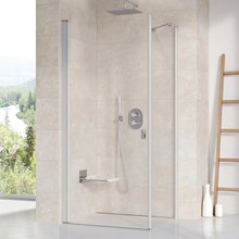 Душевой уголок Ravak Chrome CRV1+CPS, 80 x 100 см, профиль сатин, витраж транспарент, 1QV40U01Z1/9QVA0U00Z1