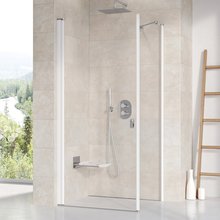 Душевой уголок Ravak Chrome CRV1+CPS, 100 x 80 см, профиль белый, витраж транспарент, 1QVA0101Z1/9QV40100Z1
