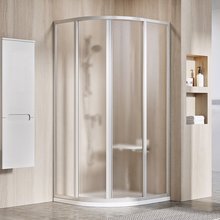 Душевой уголок Ravak Supernova SKCP4-90, профиль сатин, витраж грейп, 31170U00ZG