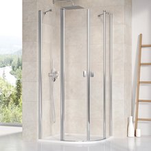 Душевой уголок Ravak Chrome CSKK4-90, профиль блестящий, витраж транспарент, 3Q170C00Z1