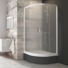 Душевой уголок Ravak Blix Sabina BLCP4-80, профиль белый, витраж грейп, 3B240140ZG